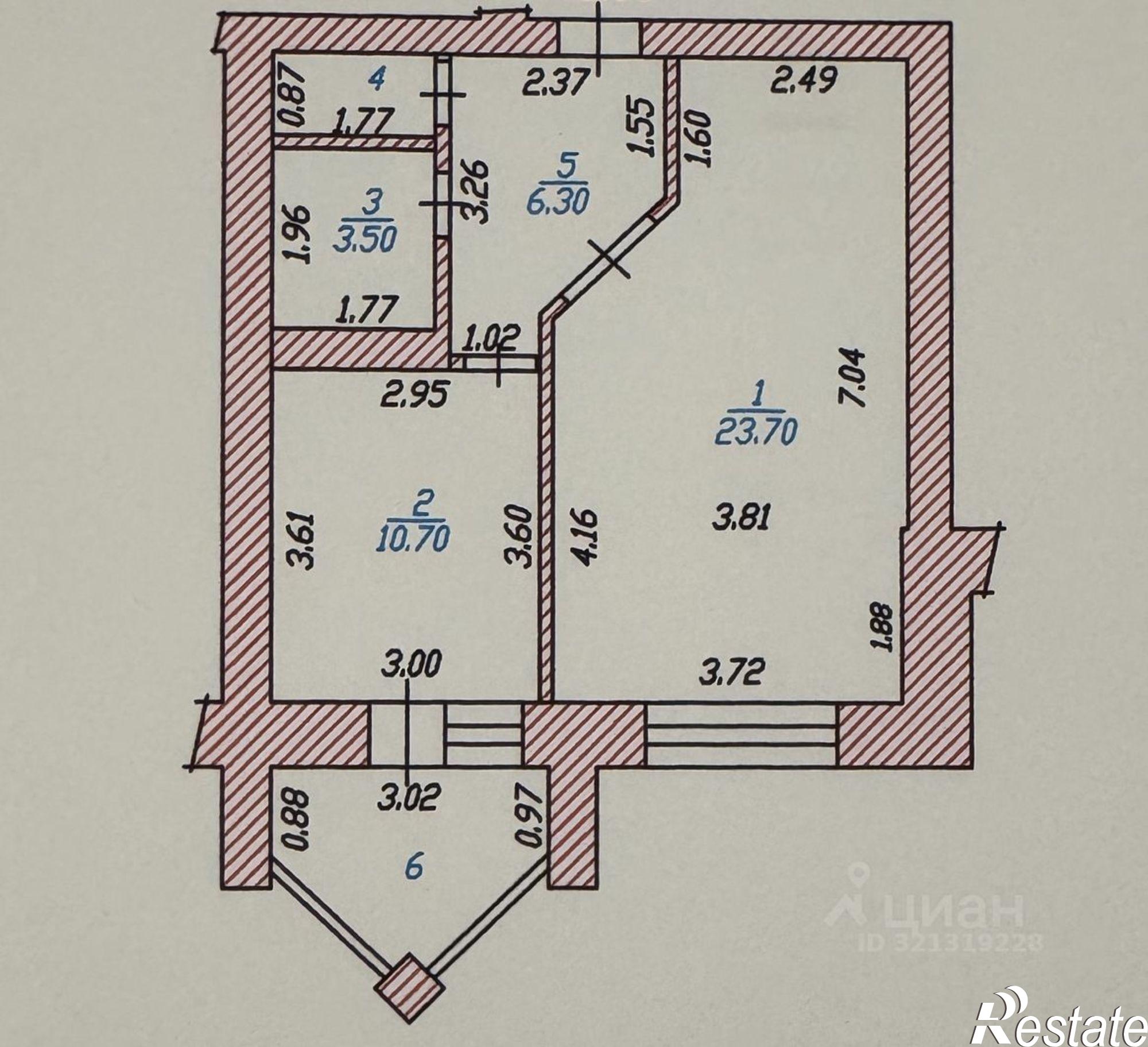 Купить квартиру за 6 690 000 рублей на улица Энгельса, 1 к2