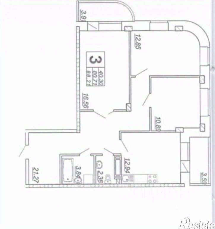 3-комн квартира улица Энергетиков, 6,  д. 6