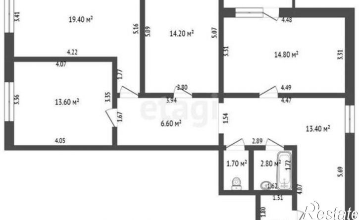 3-комн квартира Ярмарочная улица, 6,  д. 6