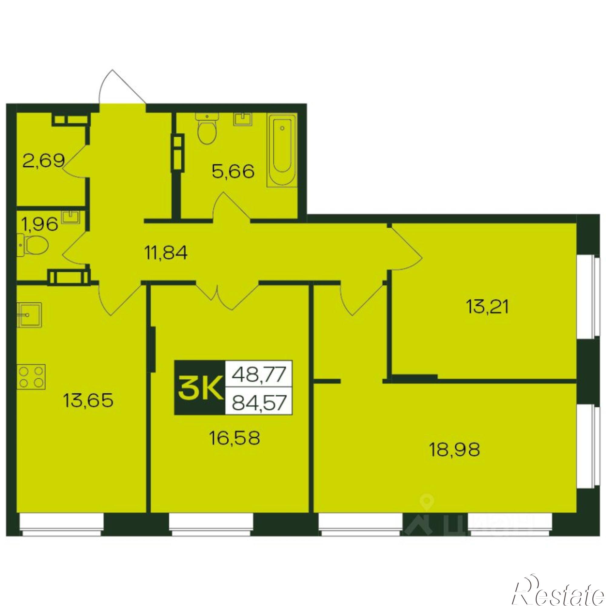 Купить квартиру за 10 692 600 рублей