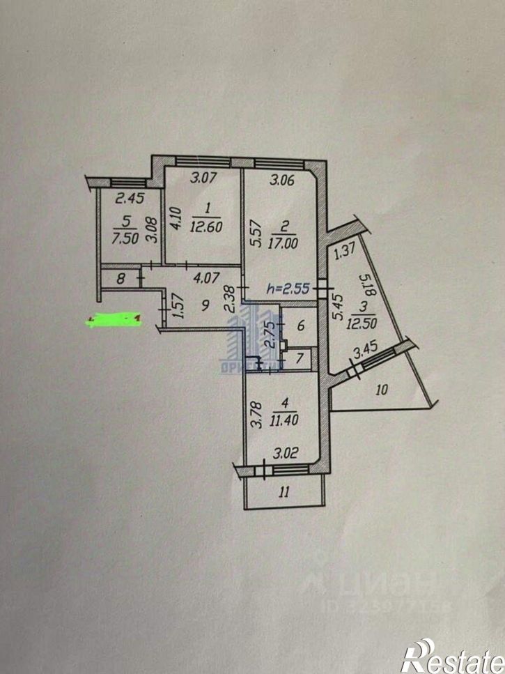 4-комн квартира ул Лебедева, 9,  д. 9