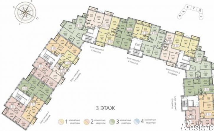 2-комн квартира в новом доме улица Герцена, поз3,  д. поз3