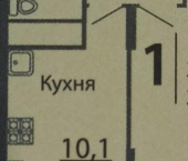 1-комн, 35кв м, этаж 11/16 улица Филиппа Лукина, 9