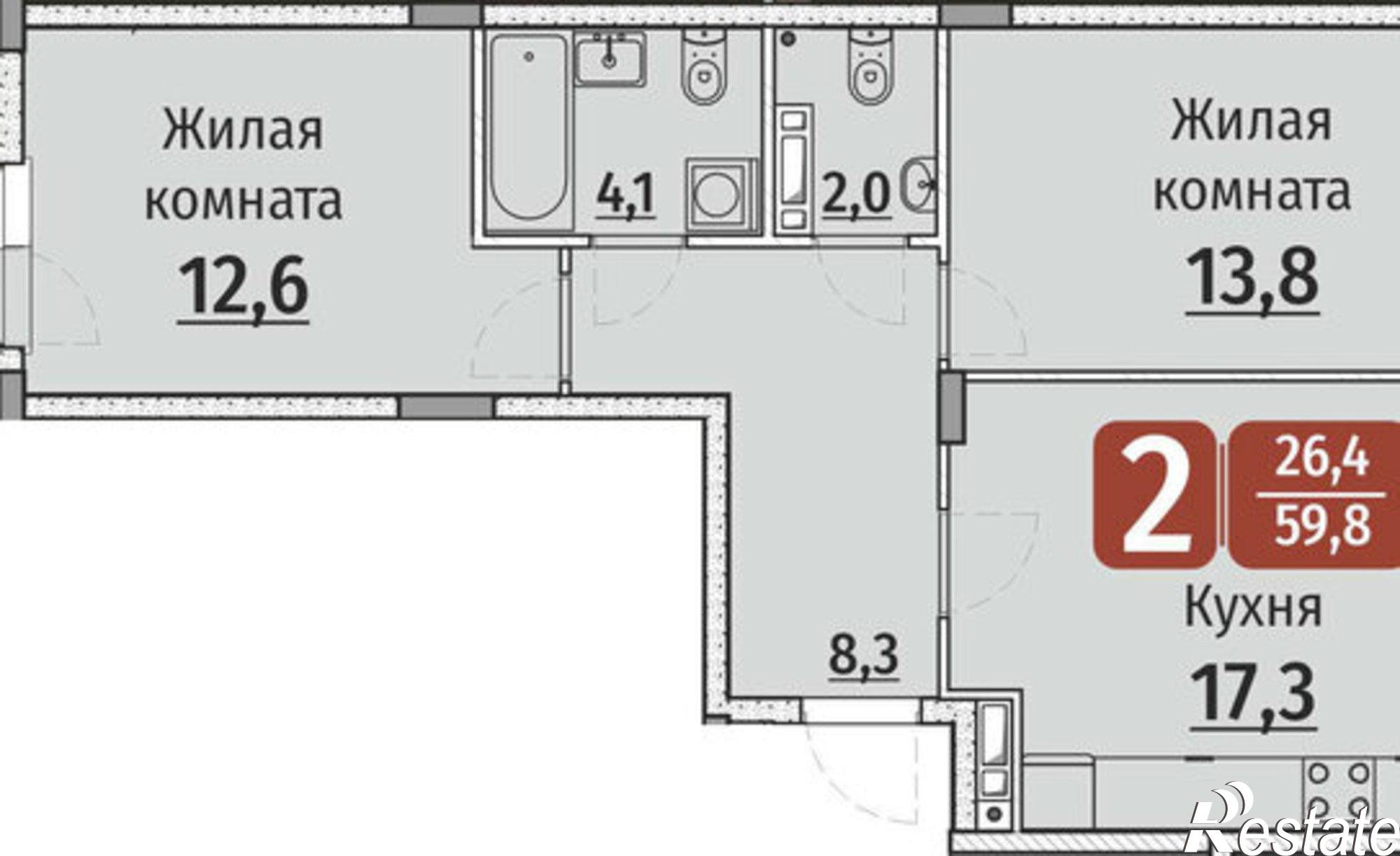 Купить квартиру за 8 312 200 рублей на ул Текстильщиков, 8И