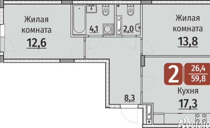 2-комн квартира в новом доме ул Текстильщиков, 8И,  д. 8И