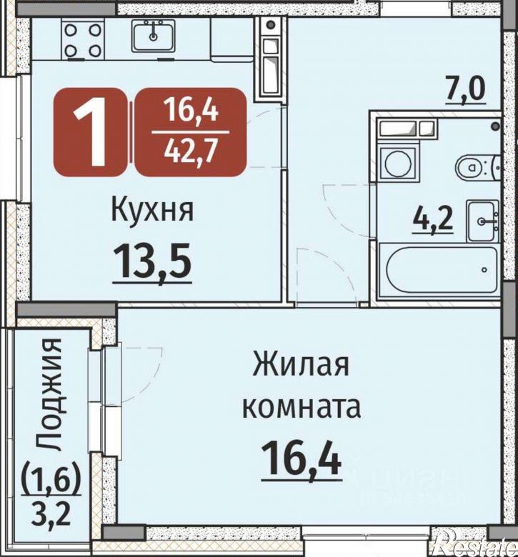 1-комн квартира в новом доме улица Энергетиков, 15К1,  д. 15К1