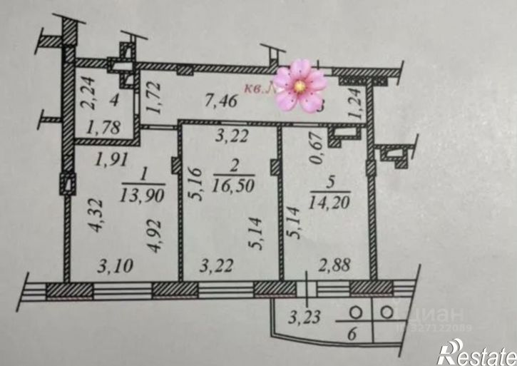2-комн квартира Президентский б-р, 33,  д. 33