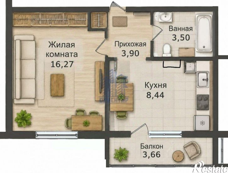 1-комн квартира ул Писателя Лаврентия Таллерова, 8,  д. 8