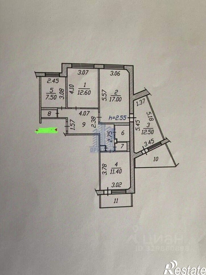 4-комн квартира улица Лебедева, 9,  д. 9