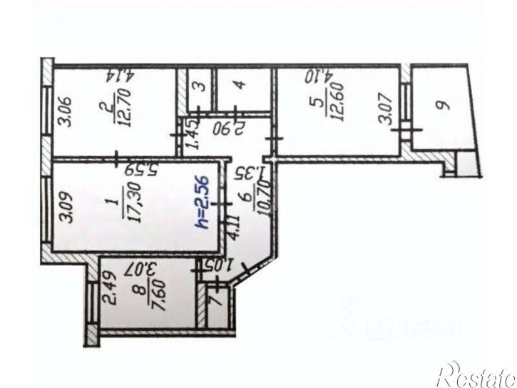 3-комн квартира пр-кт 9-й Пятилетки, 15,  д. 15