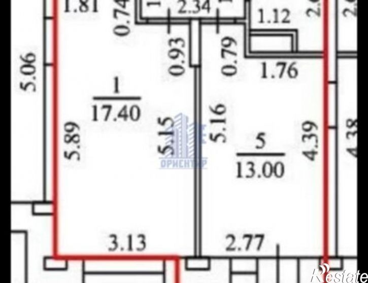 1-комн квартира Радужная улица, 6 к1,  д. 6 к1