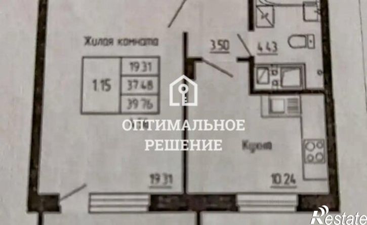 1-комн квартира в новом доме 7-й Мясокомбинатский проезд, поз.19,  д. поз.19