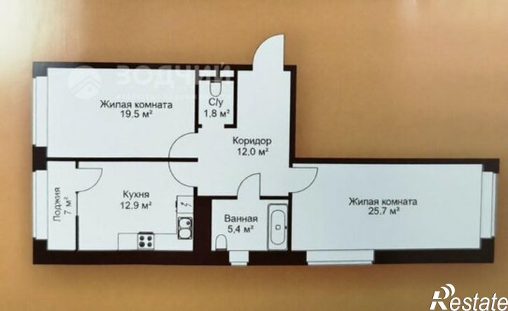 2-комн квартира улица Энгельса, 7,  д. 7