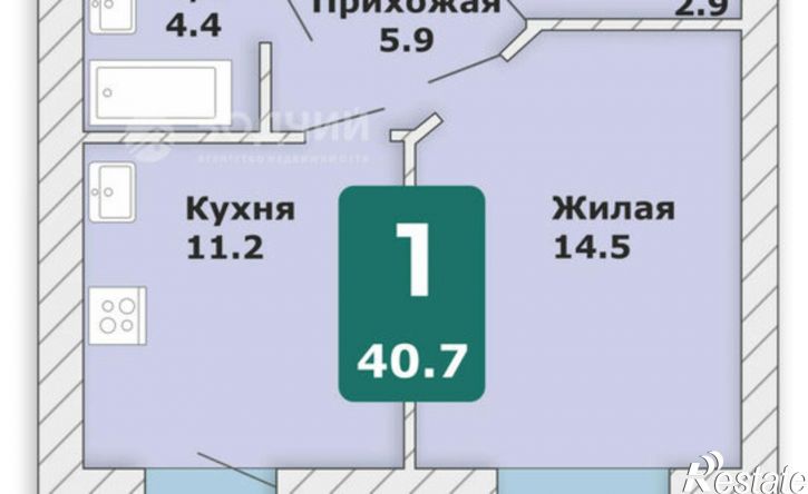 1-комн квартира в новом доме ул Новогородская, 26,  д. 26