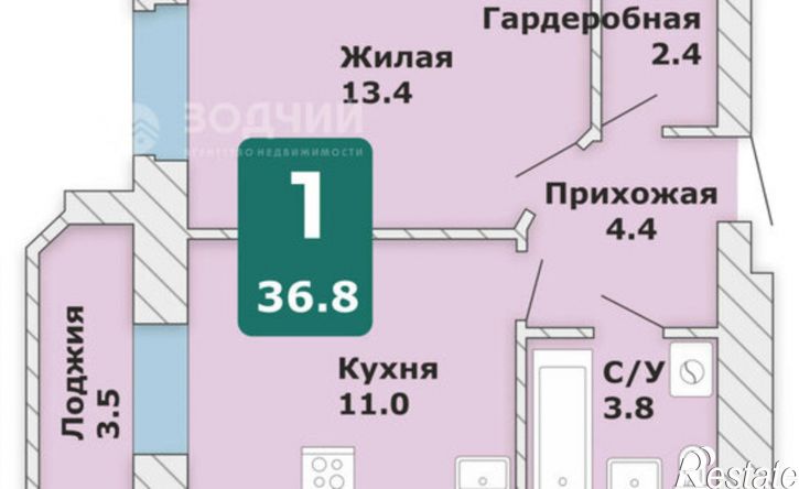 1-комн квартира в новом доме ул Новогородская, 26,  д. 26