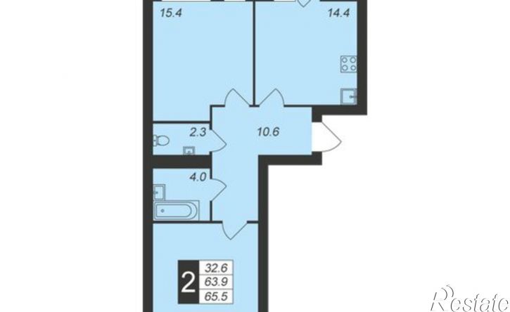 2-комн квартира улица И.П.Прокопьева, поз. 3.9,  д. поз. 3.9