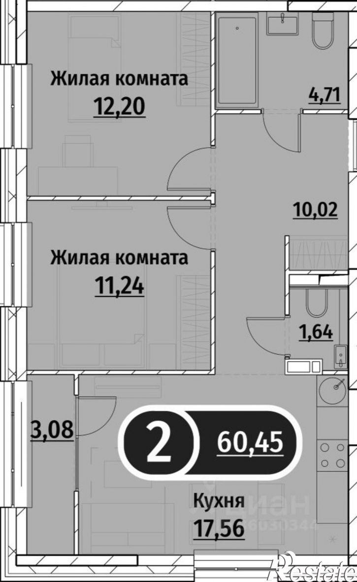 2-комн квартира ул Энергетиков, 17,  д. 17
