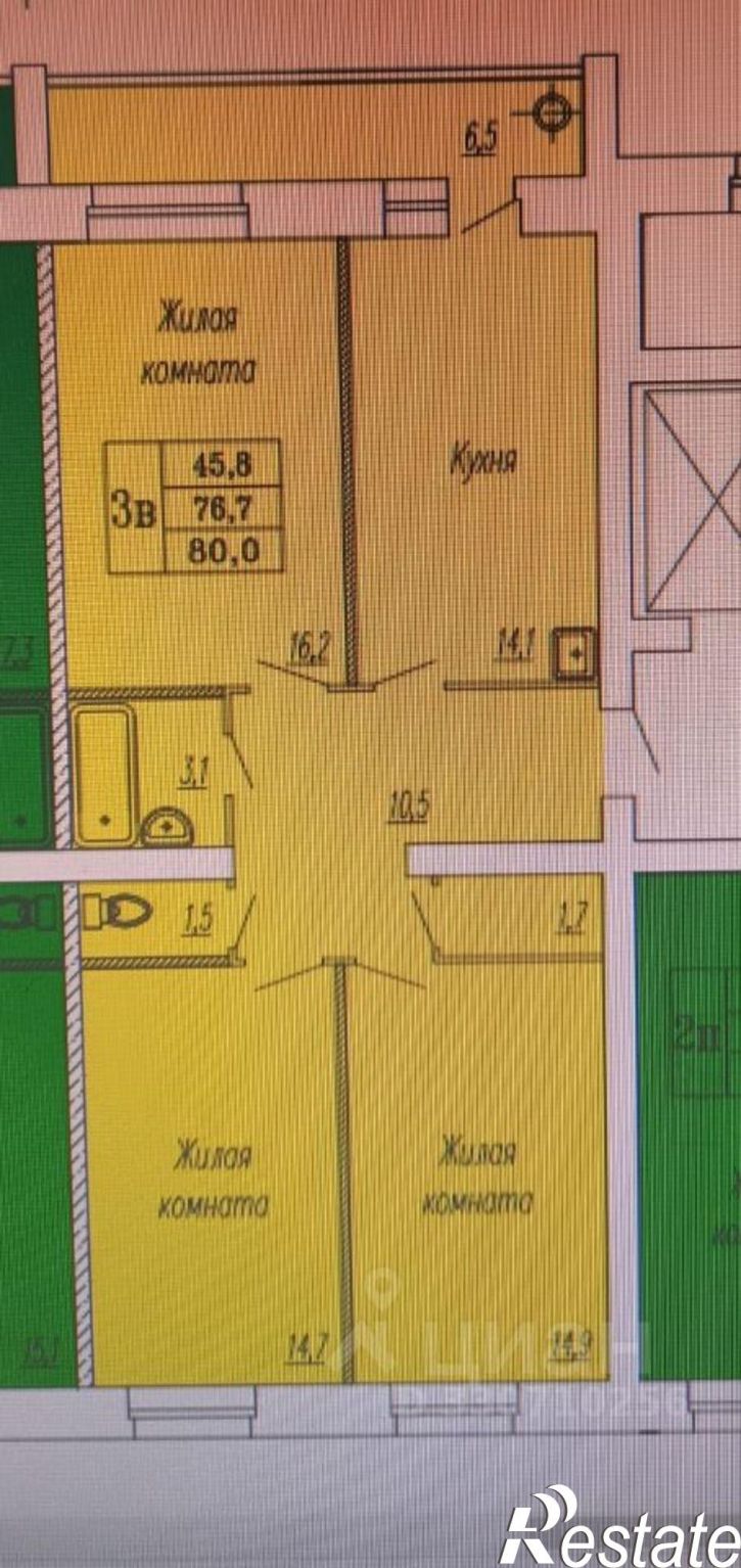 3-комн квартира ул Грасиса, 1,  д. 1