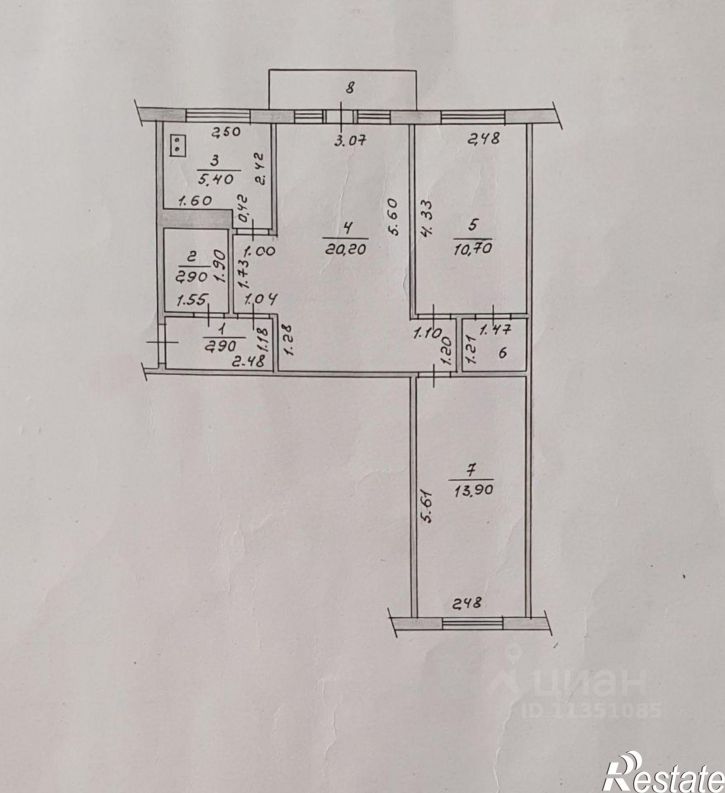 3-комн квартира Московский проспект, 52,  д. 52