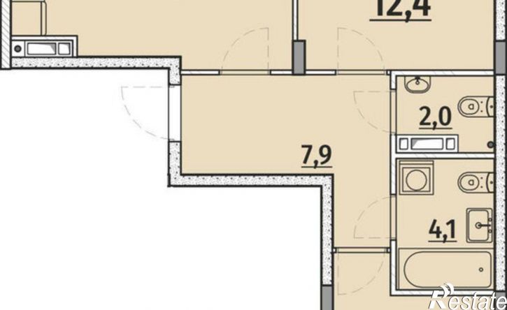 2-комн квартира в новом доме улица Энергетиков, 15К1,  д. 15К1