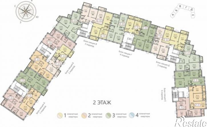 2-комн квартира в новом доме улица Герцена, поз3,  д. поз3
