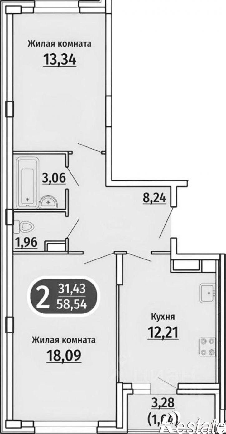 2-комн квартира улица Василия Алендея, 7,  д. 7