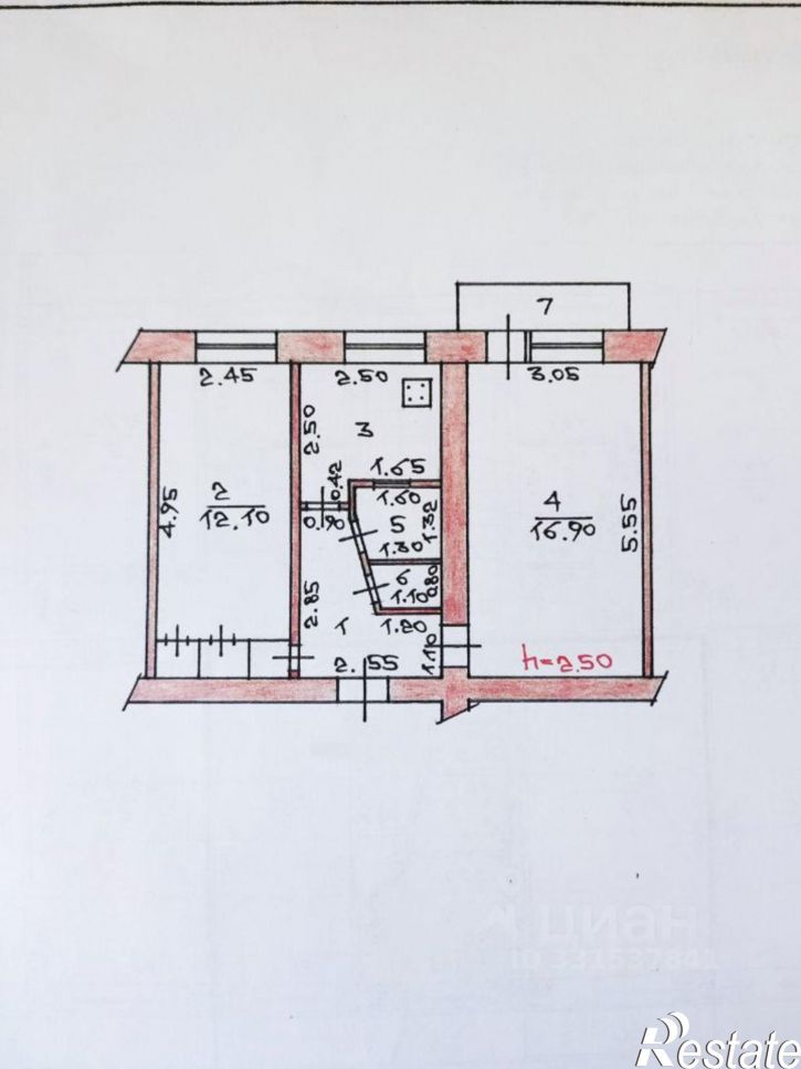 2-комн квартира ул Энтузиастов, 9,  д. 9