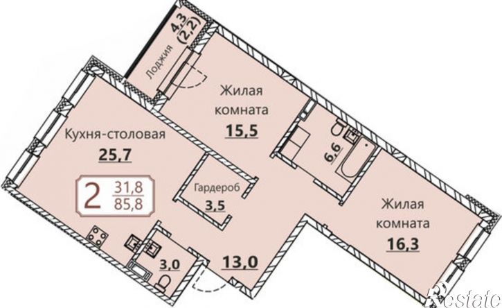 2-комн квартира в новом доме ул Герцена, 37,  д. 37