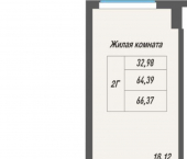 2-комн, 67 кв м, этаж 12/18 ул П.В.Дементьева, 15