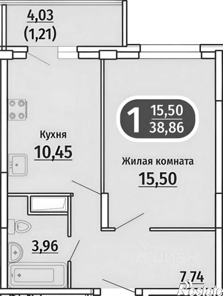 1-комн квартира ул Василия Алендея, 7,  д. 7