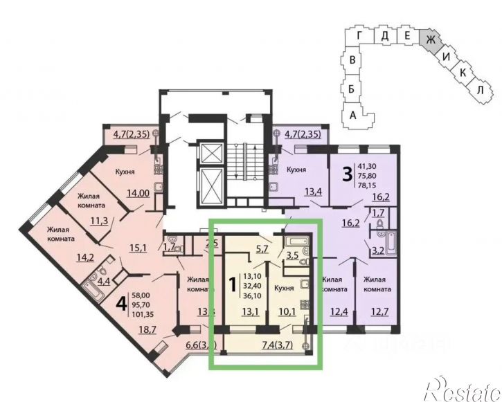 1-комн квартира