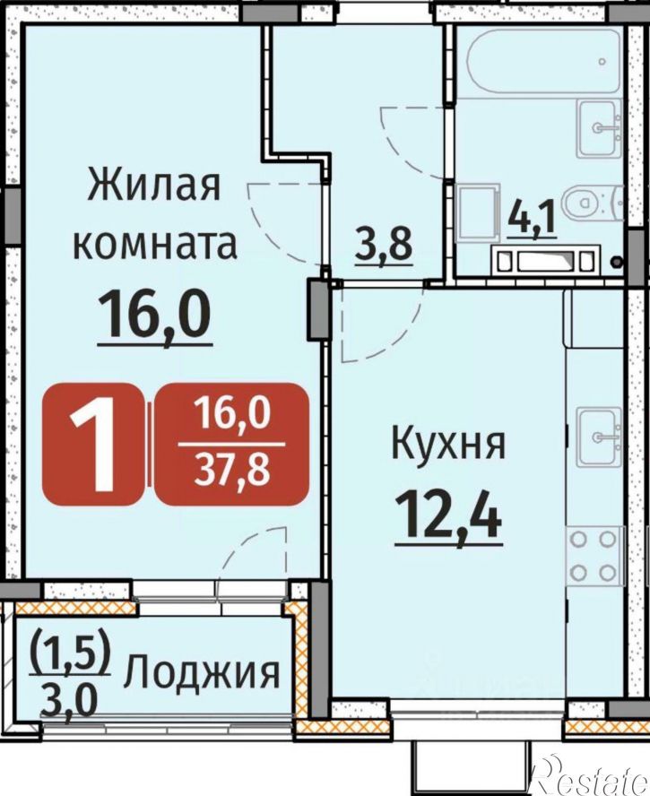 1-комн квартира в новом доме ул Текстильщиков, 8К,  д. 8К