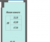2-комн, 66 кв м, этаж 6/18 ул П.В.Дементьева, 15