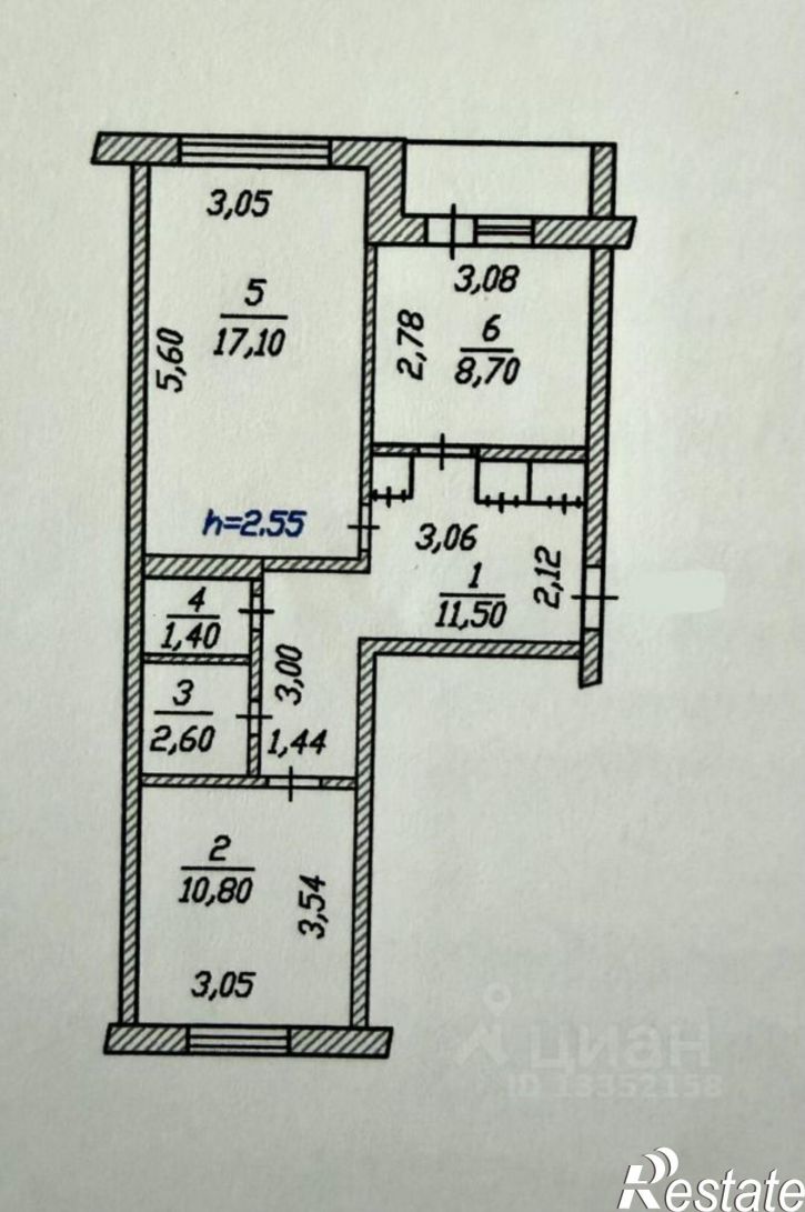 2-комн квартира улица Гузовского, 5,  д. 5