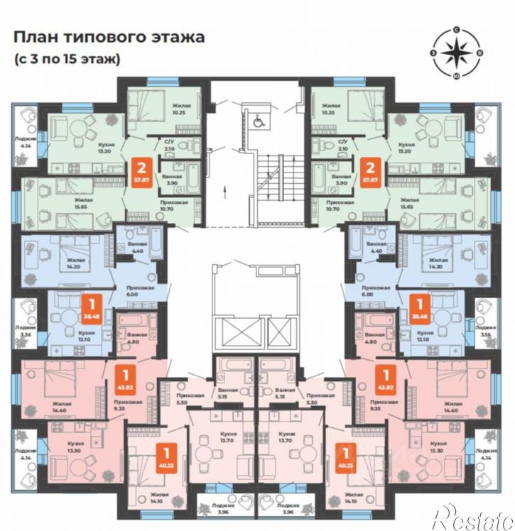 1-комн квартира в новом доме Чебоксарский проспект, поз. 2.3,  д. поз. 2.3