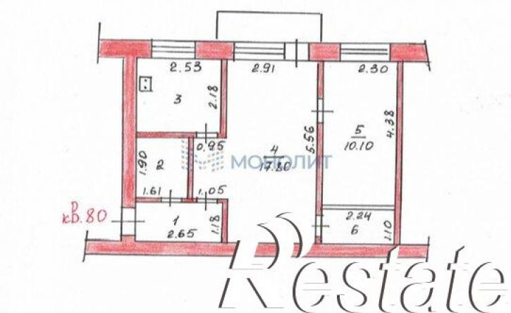 2-комн квартира Молодёжный переулок, 11,  д. 11