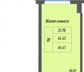 2-комн, 68 кв м, этаж 12/18 проспект Геннадия Айги, 17